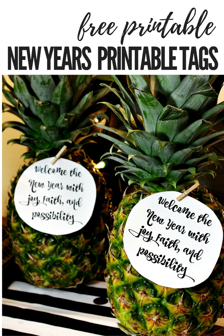 Happy New Year Printable Tags