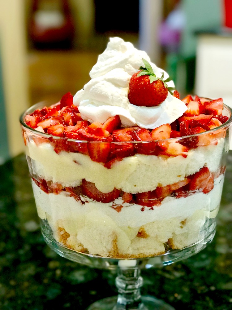 The Best Ever Strawberry Shortcake Trifle