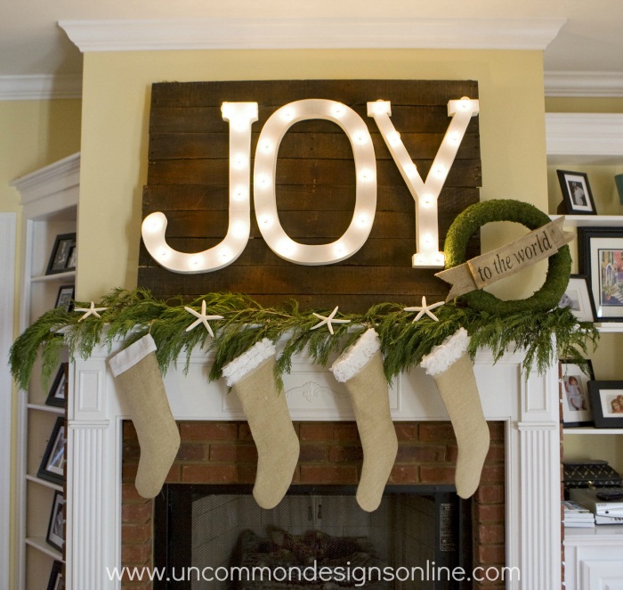 JOY paper mache painted letters