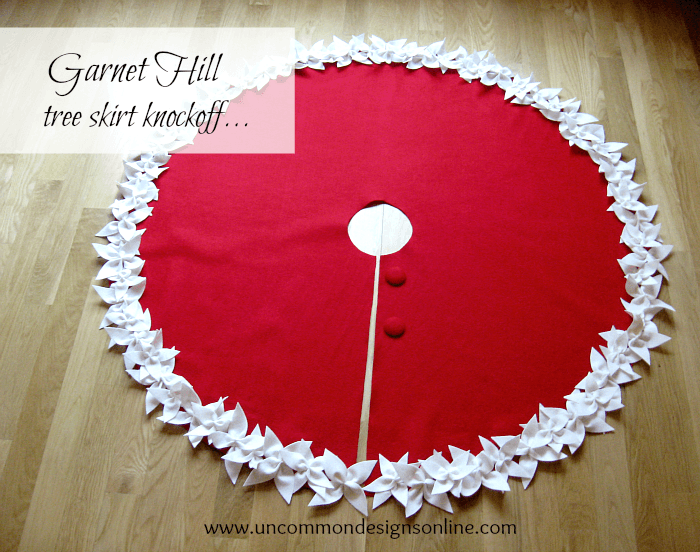 Garnet hill tree skirt knockoff