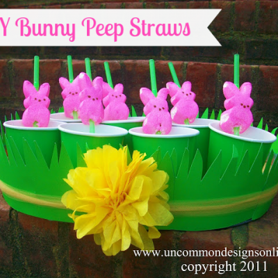 DIY Bunny Peep Straws…An Easter Treat