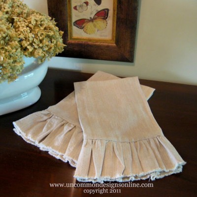 Simple Ruffled Linen Towel