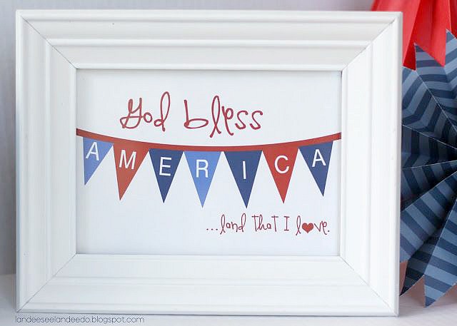 4th of July Free Printable. #freeprintable #4thofjuly