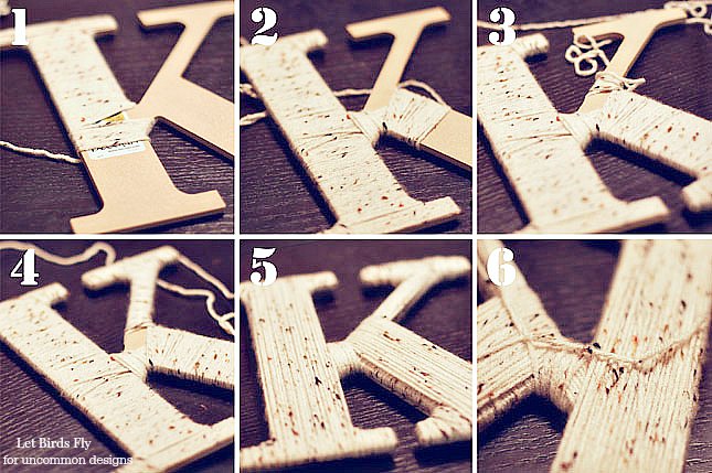 Yarn-Wrapped Cardboard Letters for Kids to Make - Happy Hooligans