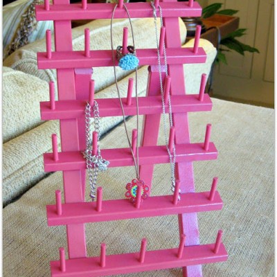 How To Make a Jewelry Holder from a Thread Rack
