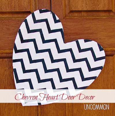 chevron heart door decor