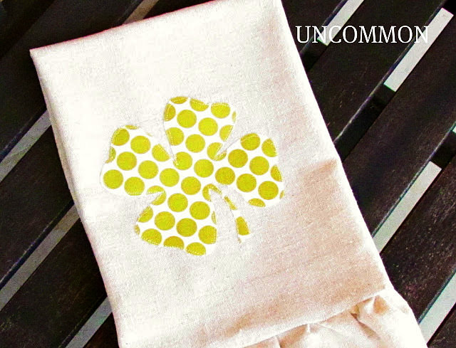 four leaf clover towel