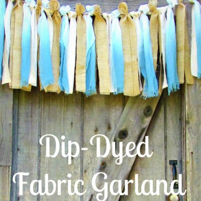 Dip Dyed Fabric Garland { A Tulip Tie Dye Tutorial }