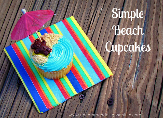 Simple Beach Cupcakes
