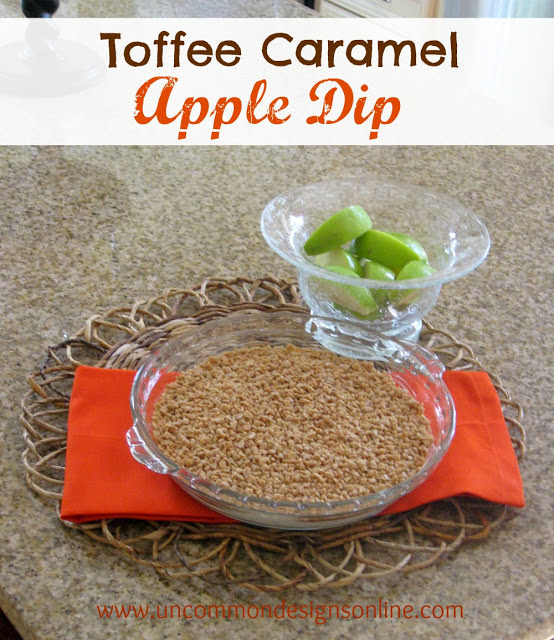 Simple and yummy Toffee Caramel Apple Dip recipe via Uncommon Designs