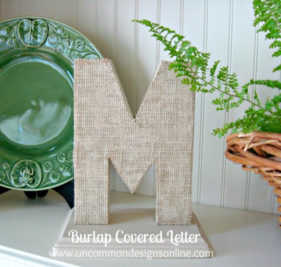 Burlap Vovered Monogram uncommon 2012 final