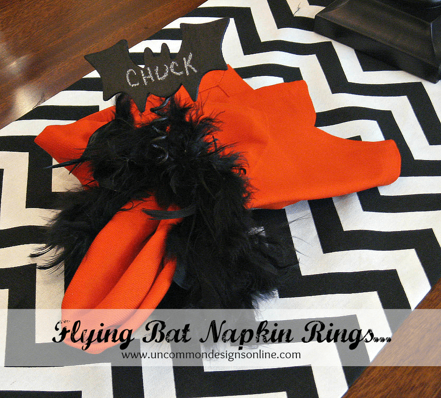 Flying Bat napkin Rings 