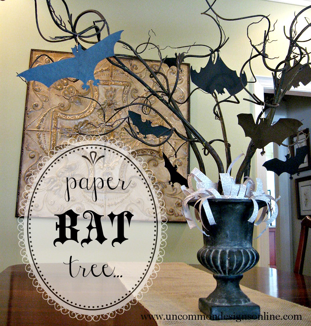 Paper Bat Halloween Tree