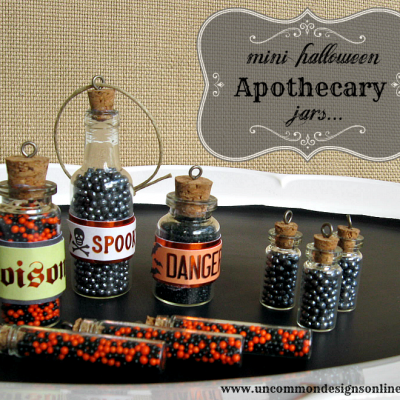 Mini Halloween Apothecary Jars