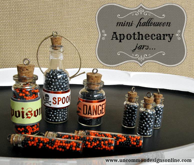 mini halloween apothecary jars