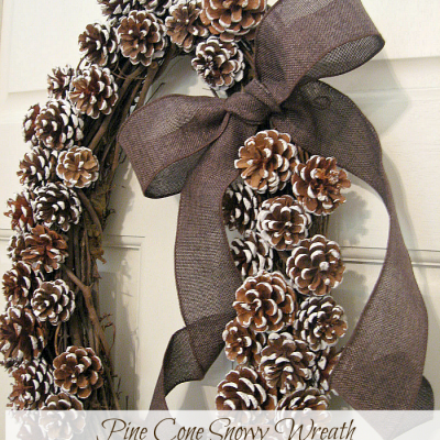 Pine Cone Snowy Wreath