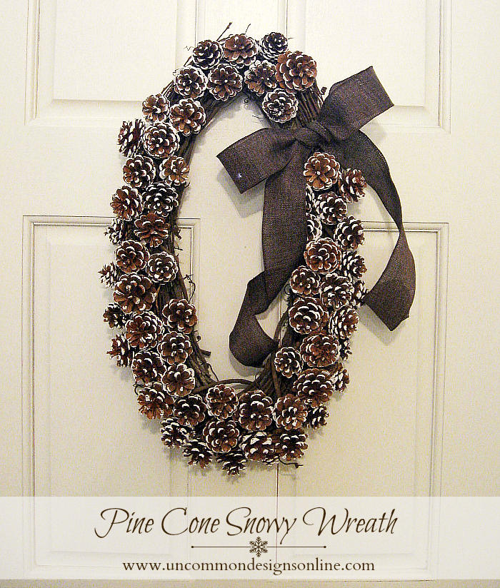 Pine Cone Snowy Wreath 