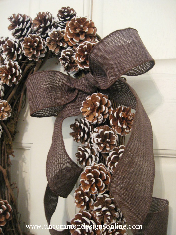 Pine Cone Snowy Wreath 