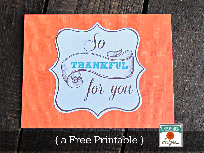 Thanksgiving printable