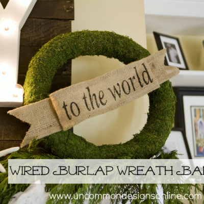 Wired Burlap Wreath Banner Tutorial
