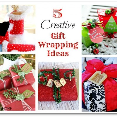 5 Gift Wrapping Ideas … { Boxwood Wrapped Gift }