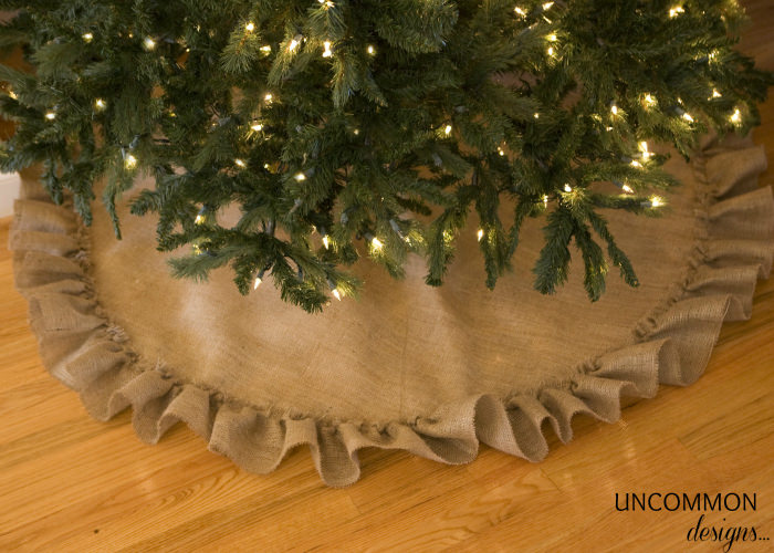 no-sew burlap tree skirt