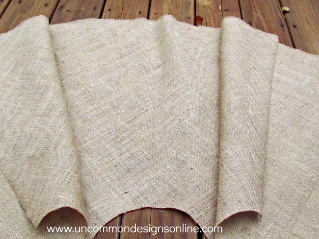 no-sew burlap tree skirt