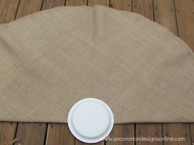 no-sew burlap tree skirt