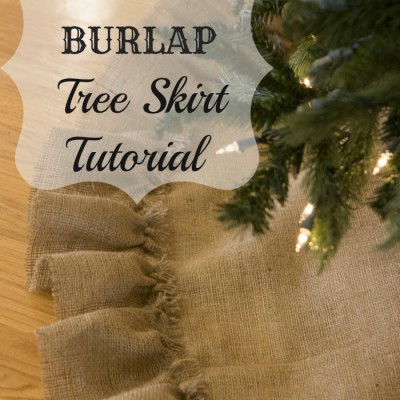 No-Sew Burlap Tree Skirt