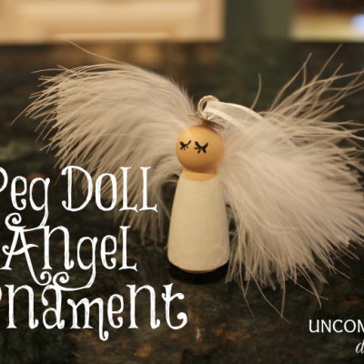Peg Doll Angel Ornament
