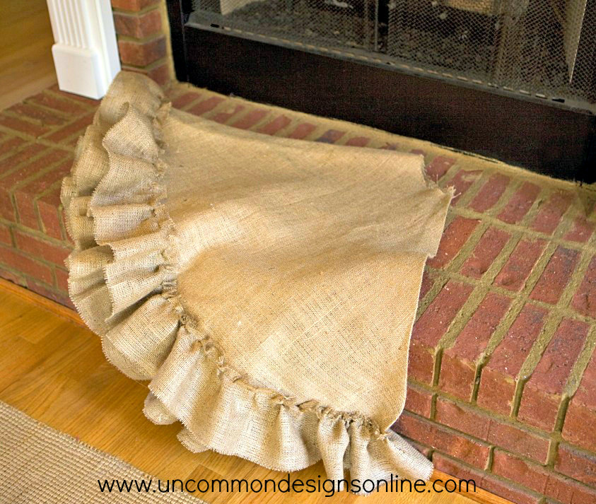 no-sew burlap tree skirt