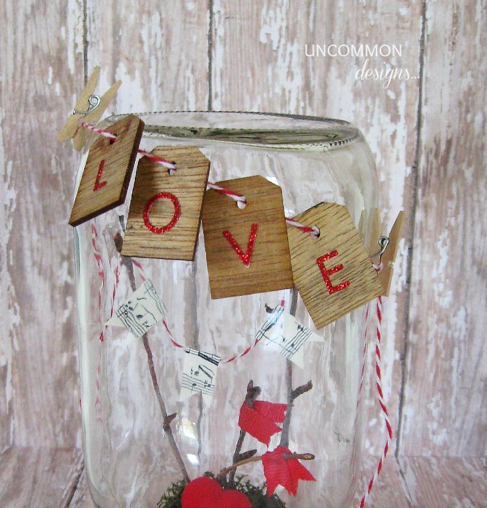 valentine mason jar craft tags