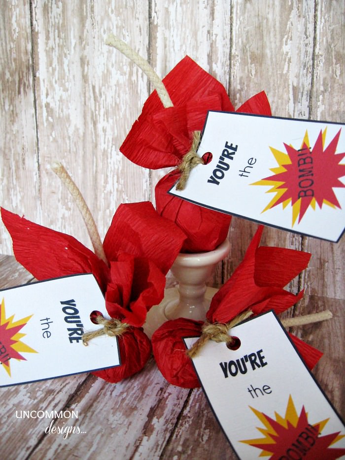 You're the Bomb valentine and free printable from Uncommon Designs. 