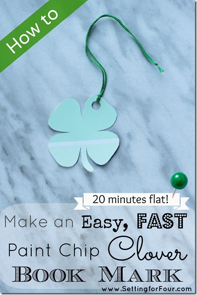 Shamrock Paint Chip Bookmark