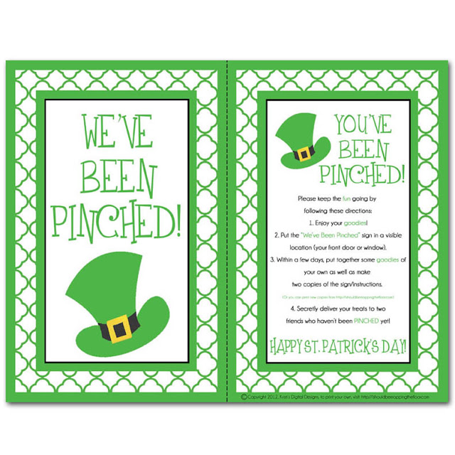 St.Patty's day Pinched printable