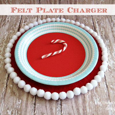 How To Make A DIY Felt Plate Charger