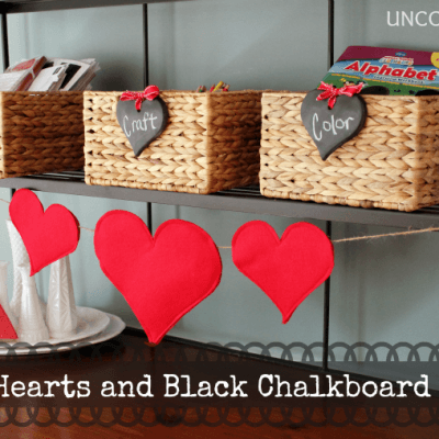 Red Hearts and Black Chalkboard Tags