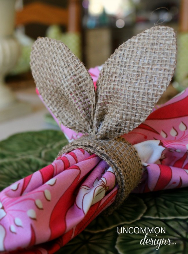 DIY Burlap Napkin rings - Burlap Kitchen