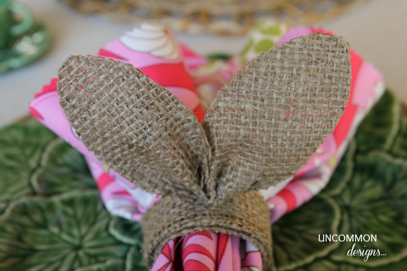 Burlap Bunny Ear Napkin Rings Uncommon Designs