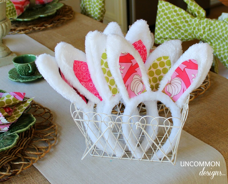 Easter-Tablescape-Fabric-Bunny-Ears
