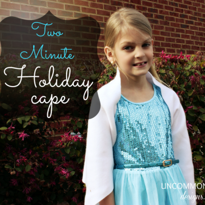 How To Create A No Sew Two Minute Holiday Cape