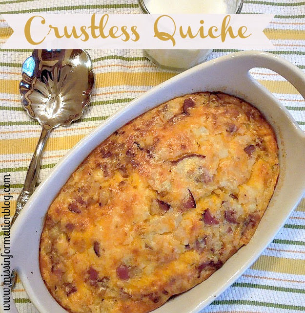 Bacon and Onion Crustless Quiche
