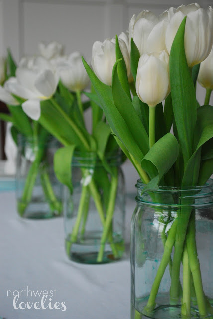 easter table vases