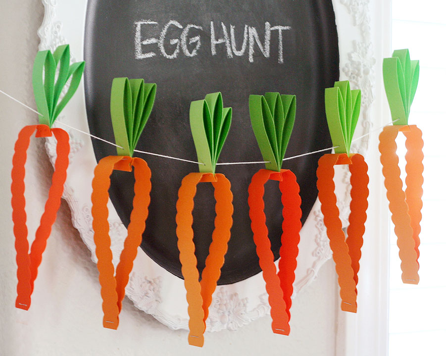 paper carrot bunting
