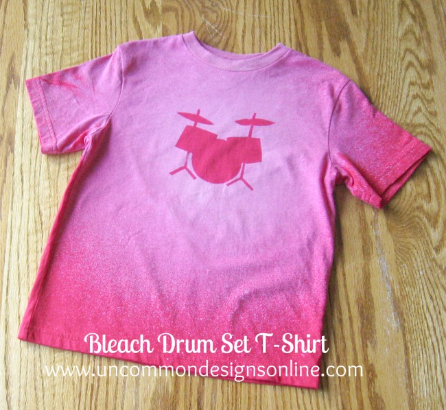 Bleached Drum Set t-shirt tutorial