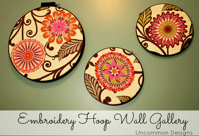 embroidery hoop wall gallery