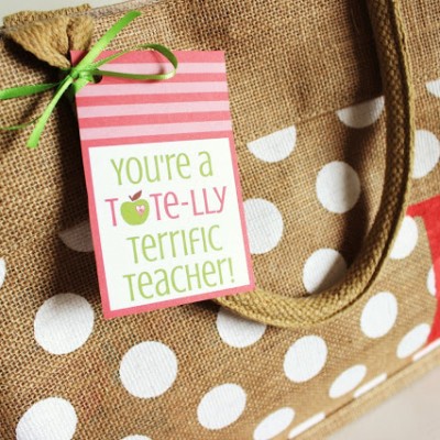 Teacher Appreciation Printable Tags… Tote-lly Terrific Gift Idea!