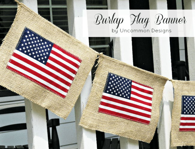 Fourth of July Front Porch Ideas. 5 Diy Projects for creating an amazing front porch. #pillows #fourthofjuly #summer #burlap 