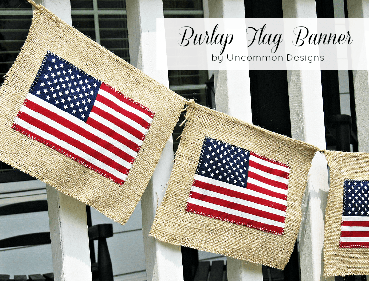 Burlap Flag Banner 