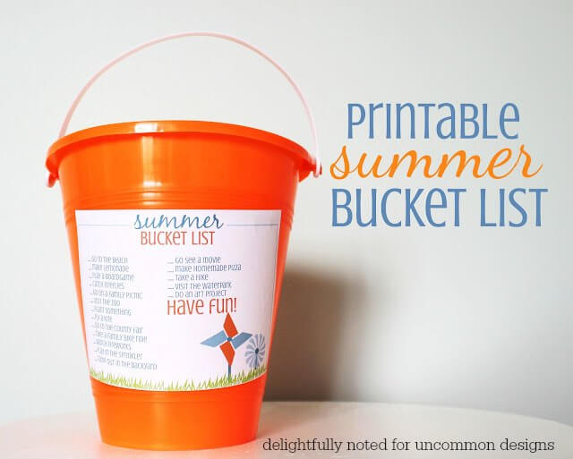 Print out this summer bucket list and great ready for some summer fun with Uncommon Designs! 